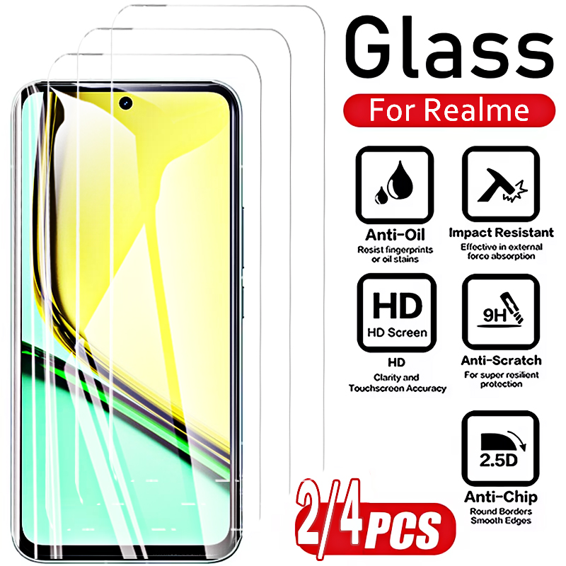 Realme C67 - 2/4PCS Front Tempered Glass for Realme