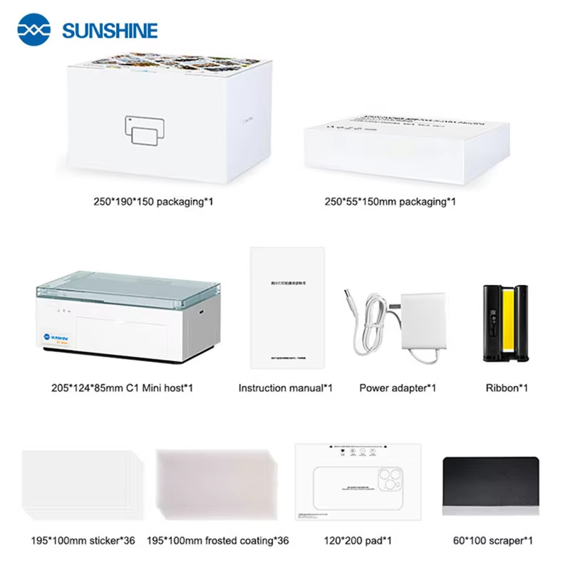 SUNSHINE C1 Mini Color film DI - đánh giá và giá Screen Protector Cutter
