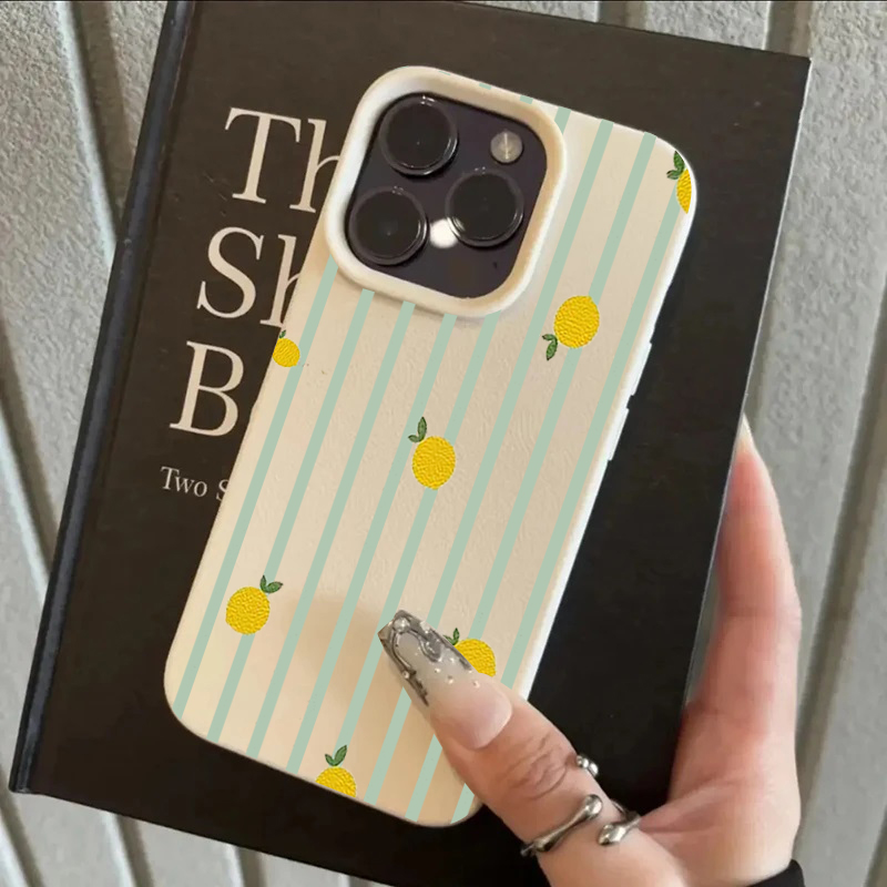 Shockproof Cute Lemon Pattern  - đánh giá và giá Apple Iphone 15 Pro Max