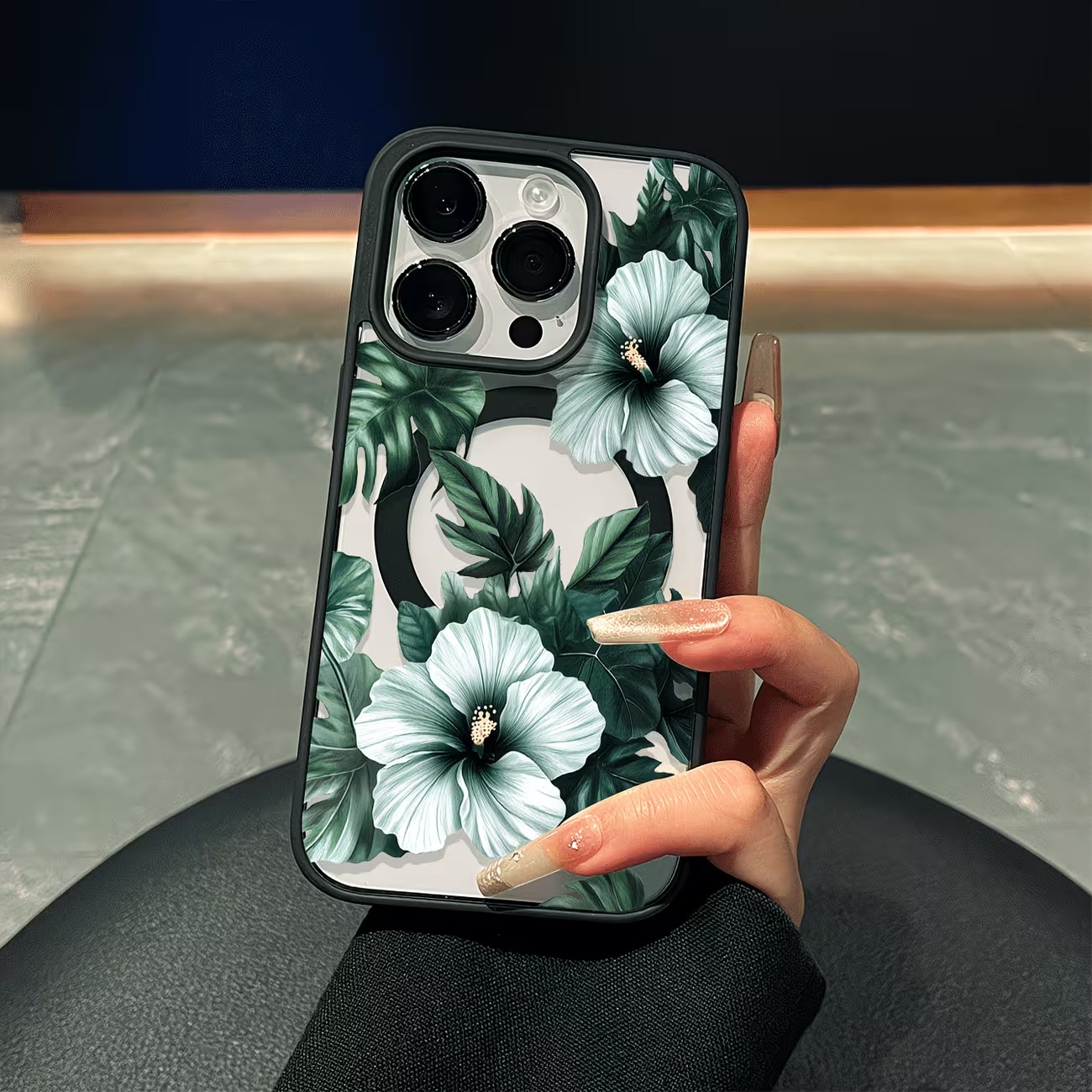 Green Floral Print Phone Case  - đánh giá và giá Apple Iphone 16