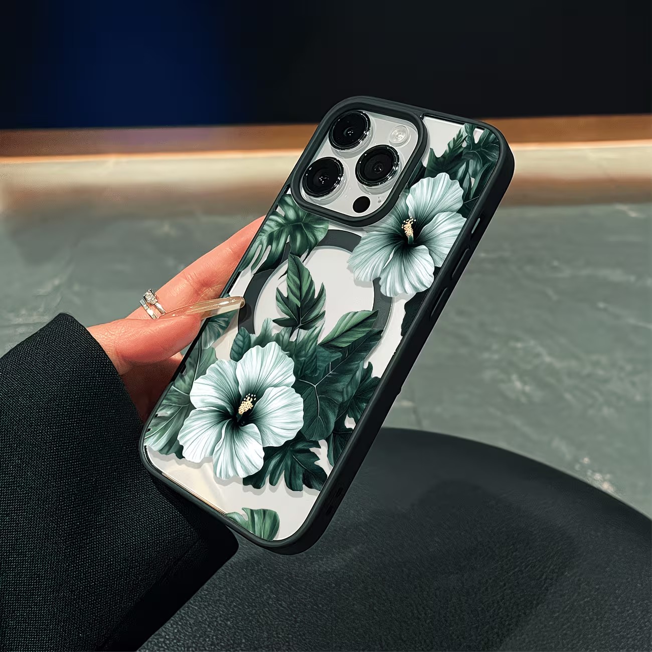 Green Floral Print Phone Case  - đánh giá và giá Apple Iphone 16